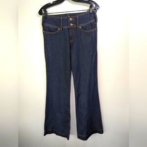 Pure Color dark denim jeans flare size 28